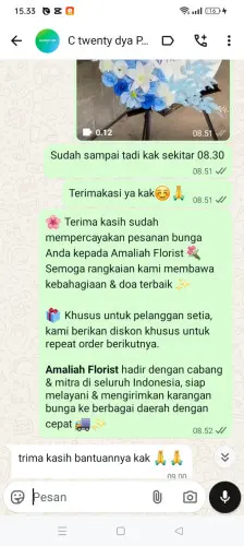 Testimonial Standing Flower summarecon bekasi
